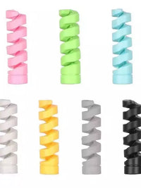 Silicone Spiral Cable Protector for Charging Cables - Anti-Break & Anti-Fray