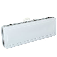 Electric Guitar Hardshell Case, Waterproof ABS, Double Shoulder Straps, Plush Lined, Pressure Resistant, White