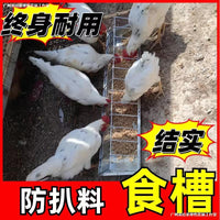 Automatic Poultry Feeder Trough for Chickens, Ducks, and Geese - Thickened Plastic, Anti-Spill Design