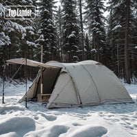 Winter Camping Tent with Rear Room - Portable, Waterproof, UV Protection & Flame Retardant Tunnel Tent