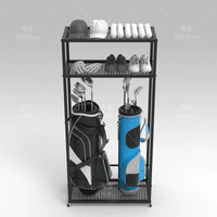 Golf Club Organizer Rack with Ball Storage - Multi-functional Display Stand for Golf Courses