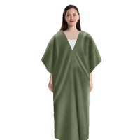Microfiber Cooling Quick-Dry Poncho Bathrobe with One-Shoulder Design