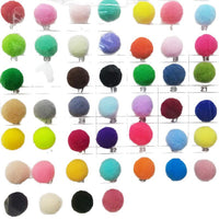 2cm High Elastic Pompoms for DIY Crafts and Apparel Decoration, Bulk Wholesale Available in 46 Colors