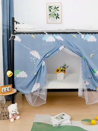 Student Dormitory Bed Curtain Mosquito Net Combo with Blackout Privacy for Bunk Beds