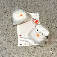 Goldfish Trash Bag Design Silicone Case for Apple AirPods 1/2/3/Pro/Pro 2/4 with Pendant