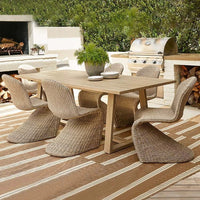 Outdoor Wicker Rattan Dining Set with Single Chair and Coffee Table, Weatherproof Garden Patio Furniture
