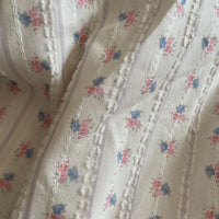 Korean Style Floral Jacquard Cotton Fabric for DIY Apparel