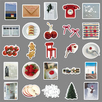 50-Sheet Creamy Korean INS Style Cartoon DIY Stickers for Journals, Phones, Laptops