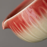 Ceramic Matcha Bowl and Whisk Holder Set with Plaid Pattern
