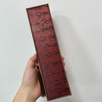 Red Gold Floral Jewelry Gift Box for Rings, Necklaces, and Chains