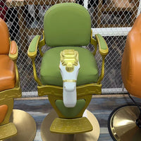 Children's Vintage Rocking Horse Barber Chair with Lift and Swivel for Hair Salons