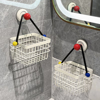 Suction Cup Wall-Mounted Storage Basket for Disposable Face Towels and Cotton Pads