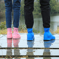 Reusable Silicone Shoe Covers for Rain, Snow, and Mud Protection - Non-Slip High-Top Waterproof Shoe Protectors
