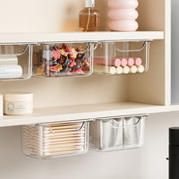 Wall-Mounted Storage Box for Bathroom & Dorm, Punch-Free Organizer for Cosmetics & Toiletries
