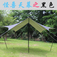 Outdoor Camping Sunshade Tarp Tent with UV Protection for Multiple People BBQ and Living Area