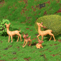 Cute Deer Family Moss Micro Landscape Ornament for Succulent Pot Decoration