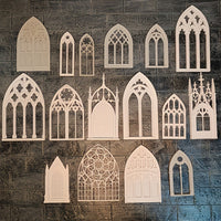 Dollhouse Miniature Gothic Window Model for Anime Scenes and DIY Crafts