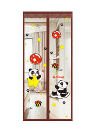 Magnetic Screen Door Curtain with Hook & Loop Fastener, Punch-Free Mosquito Net for Home