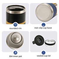 Double-Lid Portable Insulated Water Bottle, Stainless Steel Large Capacity for Outdoor Sports & Travel