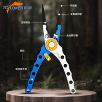 Multifunctional Aluminum Alloy Fishing Pliers, Fish Gripper, Long Handle Portable Fishing Tool for Outdoor Anglers