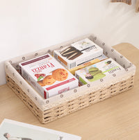 Handwoven Desktop Storage Basket for Home Living Room, Snacks, Keys, and Sundries