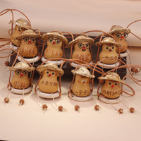 Creative Straw Hat Farmer Gourd Pendant Chicken Swing Bag Car Charm Stress Relief Decor