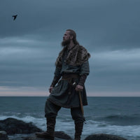 Viking Medieval Faux Fur Shawl Cape for Halloween Cosplay