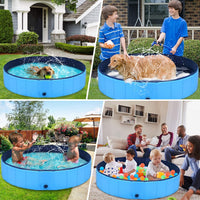 Foldable Pet Swimming Pool - Durable, Non-Inflatable Dog Bath and Play Pool