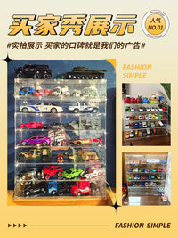 Acrylic Display Case for Diecast Model Cars, Wall Mountable Toy Car Organizer, Compatible with Tomica