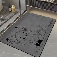 Cartoon Animal Diatomaceous Earth Bath Mat, Non-Slip Absorbent Quick Dry Floor Mat for Bathroom