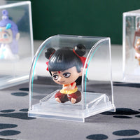 Japanese Imported Gashapon Mini Display Case Acrylic Keychain Stand Figure Organizer