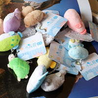 Japanese Aquarium Plush Keychain Doll Cute Beady-Eyed Shark Pendant Toy