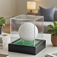 Acrylic Display Case for Golf, Billiard, and Baseball Balls with Thick Base