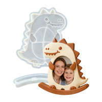 Teeter-Totter Animal Photo Frame Resin Molds for DIY Crafts - Cat, Dog, Dinosaur Designs