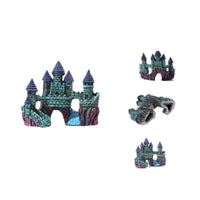 13-Piece Aquarium Decoration Set with Artificial Plants, Castle, and Coral Hiding Spots