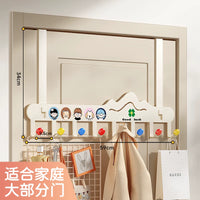 Over-the-Door Hook Rack for Clothes and Hats, Punch-Free Storage Organizer