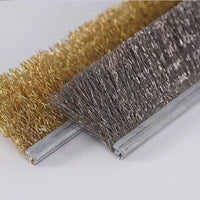 Industrial Steel Wire Strip Brush for Surface Treatment and Sealing, High Temperature Resistant, Conductive Aluminum Alloy Base