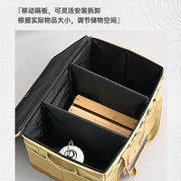 Outdoor Camping Storage Bag Large Capacity Cassette Stove Tableware Storage Box Foldable for Travel and Picnic