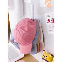 Wall-Mounted Hat Organizer Rack for Dorm Room Entryway, No-Drill Multi-functional Door Back Hat Hook