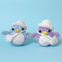 Cartoon Penguin Crochet Kit DIY Handmade Yarn Doll Craft Set