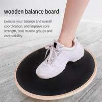 Wooden Square Balance Board for Ankle Strengthening and Core Training - Non-slip and Quiet