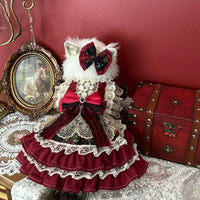 Pet Princess Dress for Small Dogs and Cats, Christmas & New Year Festive Apparel
