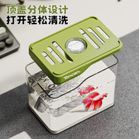 Betta Fish Tank, Desktop Small Aquarium with Optional LED Light, Creative Goldfish Bowl for Living Room