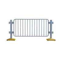 Portable Galvanized Steel Road Barrier for Pedestrian Safety and Traffic Control