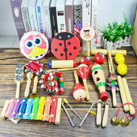 Orff Percussion Instrument Set for Early Childhood Music Education - 7 to 14 Piece Classroom Montessori Kit