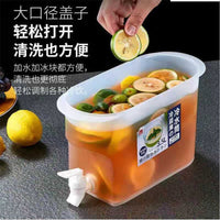 3.5L Refrigerator Cold Water Pitcher with Faucet, Large Capacity Juice Dispenser for Summer Drinks