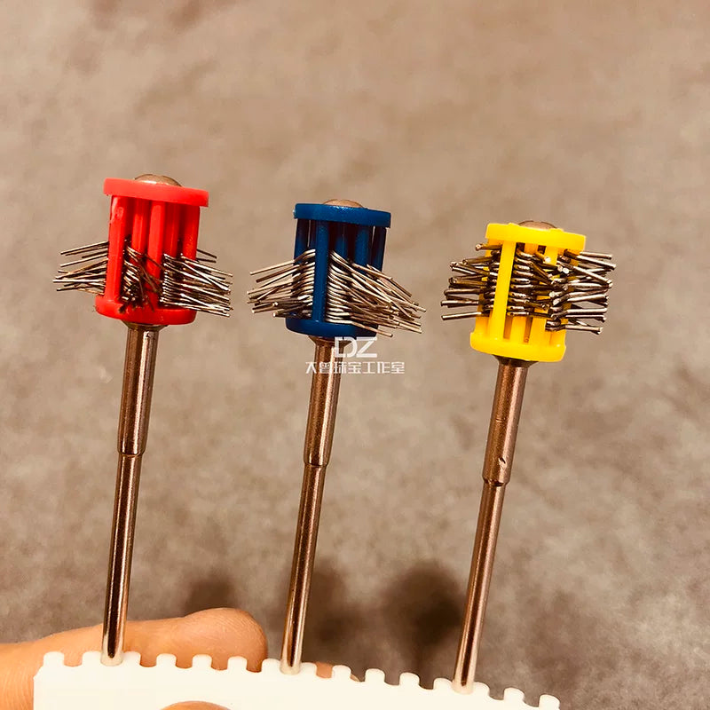 Handled Sanding Needle for Surface Treatment and Jewelry Making