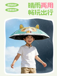 Benno Kids' Hands-Free Umbrella Hat for Sun and Rain Protection