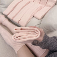 Women's Y2K Waffle Knit Leg Warmers - Mid-Calf Thermal Footed Socks for Autumn/Winter