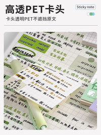 Transparent Foldable Sticky Notes for Students, Repositionable and Tearable, Ideal for Study and Error Correction